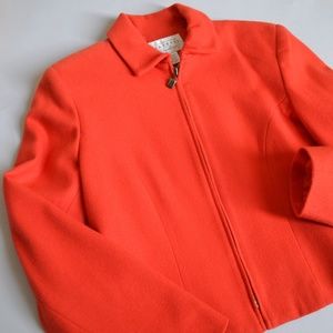 Women's Orange Wool Coat by Express